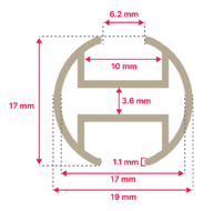 Profil Ø19 mm - 200 cm