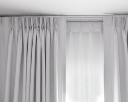 Zasłona z systemem flex na szynie