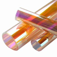Folia dekoracyjna Rainbow Orange Tęcza Pomarańczowa Transparentna