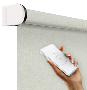 Biała roleta elektryczna,<br> POPIELATY AL 334
