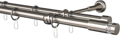 Karnisz metalowy podwójny 19mm Carbonera agrafka