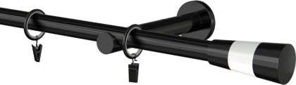 Karnisz czarny metalowy 19mm Valleo