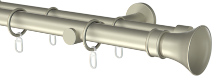 Karnisz metalowy podwójny Ø25/19mm Colosseo agrafka