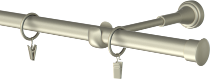 Karnisz pojedynczy metalowy Duo