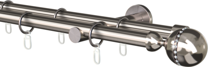 Karnisz metalowy podwójny 19mm Corso cristal agrafka