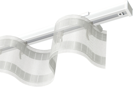 Szyny sufitowe z systemem WAVE aluminiowe pojedyncze 