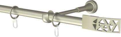 Karnisz pojedynczy metalowy Monaco  agrafka