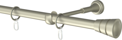 Karnisz pojedynczy metalowy Fedora  agrafka