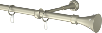 Karnisz pojedynczy metalowy Daphne  agrafka