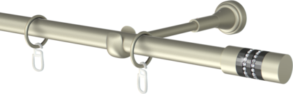 Karnisz pojedynczy metalowy Onyx  agrafka