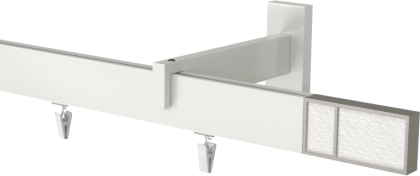 Lekki ścienny karnisz aluminiowy