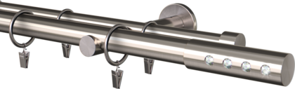 Karnisz metalowy podwójny Ø25/19mm Hera