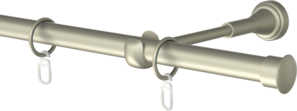 Karnisz pojedynczy metalowy Duo  agrafka