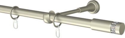 Karnisz pojedynczy metalowy Carbonera  agrafka