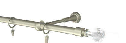 Karnisz pojedynczy metalowy Cristal