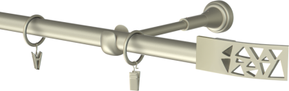 Karnisz pojedynczy metalowy Monaco