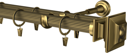 Karnisz metalowy podwójny Ø25/19mm Barocco
