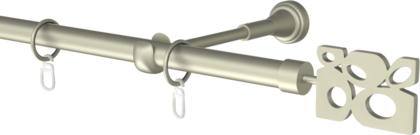 Karnisz pojedynczy metalowy Doxa  agrafka