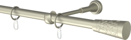 Karnisz pojedynczy metalowy Fenix  agrafka